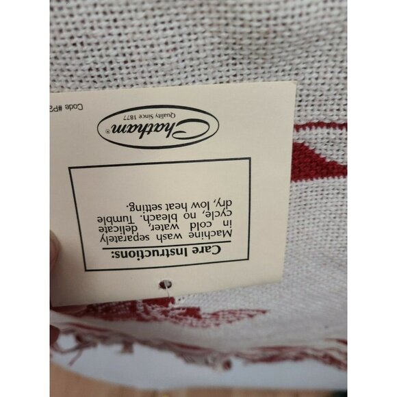 𝅺COTTON Classic By Chatham Jacquard Throw Blanket Red Santa Claus Print 50"X60" - Picture 5 of 7